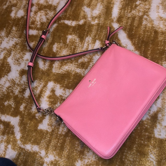 Kate spade coral/pink colored crossbody with gold - Picture 3 of 5
